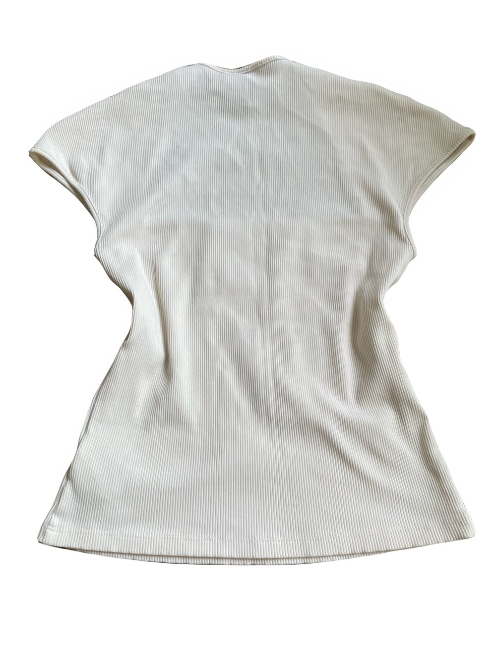 Divided Cream Square-Neck Ribbed Tank - Picture 2 of 3